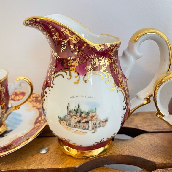 Rare Vintage Italian China Tea Set - ANTIQUE - Picture 9 of 12